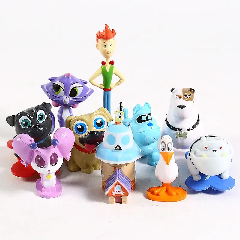 Іграшки фігурки з мультфільму Дружні Мопси 12 шт Puppy Dog Pals - фото 4