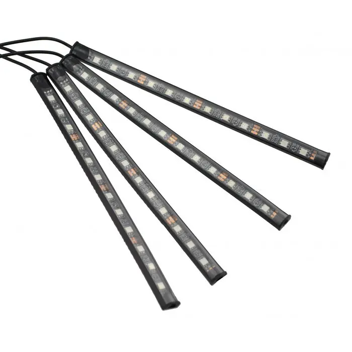 Кольорова підсвітка для авто водонепроникна RGB led HR-01678 7 кольорів 4 стрічки - фото 2