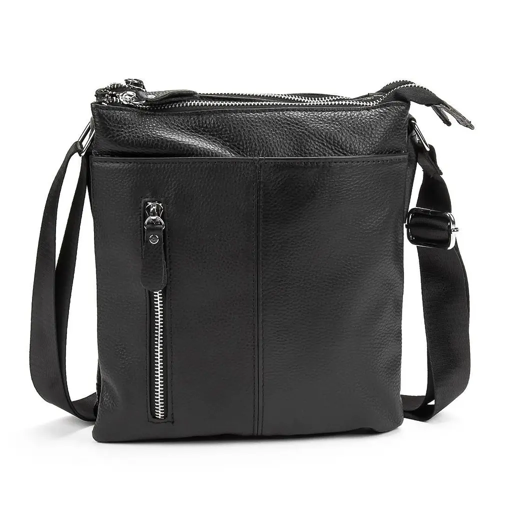 Шкіряний месенджер на три відділи Tiding Bag M56-3639A - фото 4