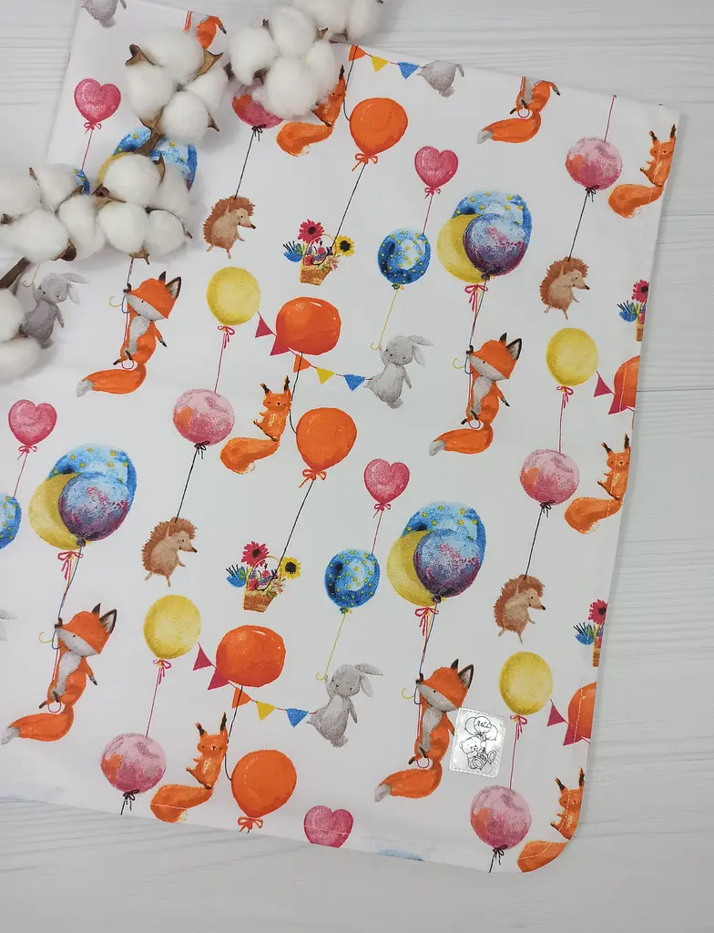 Набір пелюшок a.l.babybox Лисички на кульках 50х80/100х80 см 3 шт. Різнокольоровий (NA 18168543) - фото 2