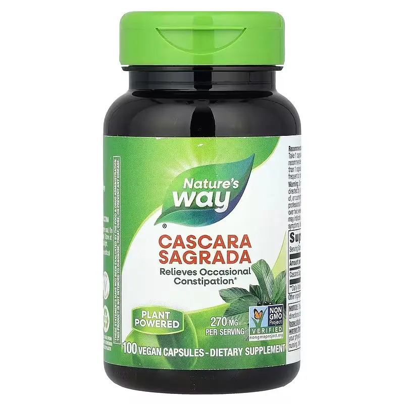 Каскара саграда, Cascara Sagrada, 350 мг, 100 капсул Nature's Way vit0002482