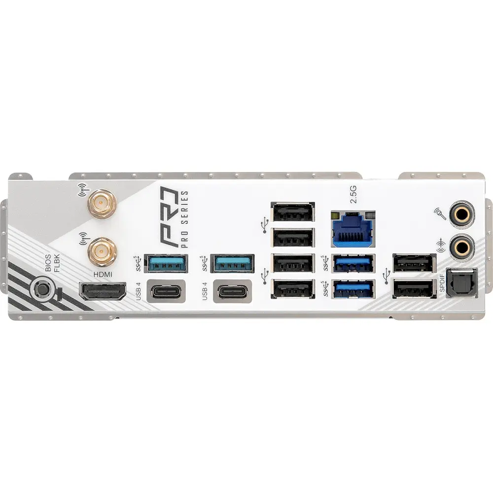 Материнська плата ASRock X870 PRO RS WIFI (AM5/X870, 4xDDR5, 2xPCIex16, HDMI/USB4, 4xSATA, 3xM.2, 2.5GLan, ATX) - фото 4