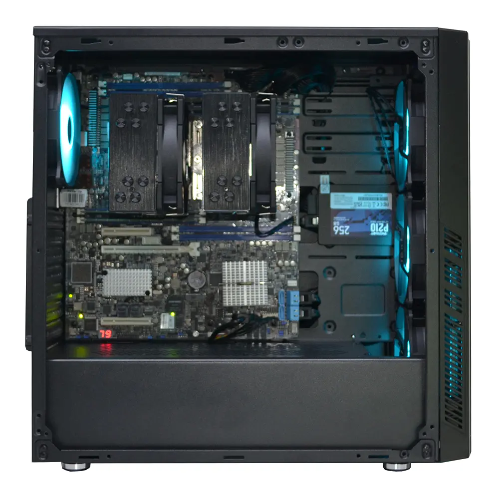 Сервер двопроцесорний Tower Power Up #44 Xeon E5 2673 v4 x2/64 GB/SSD 512 Gb x 2 Raid/Int Video - фото 2