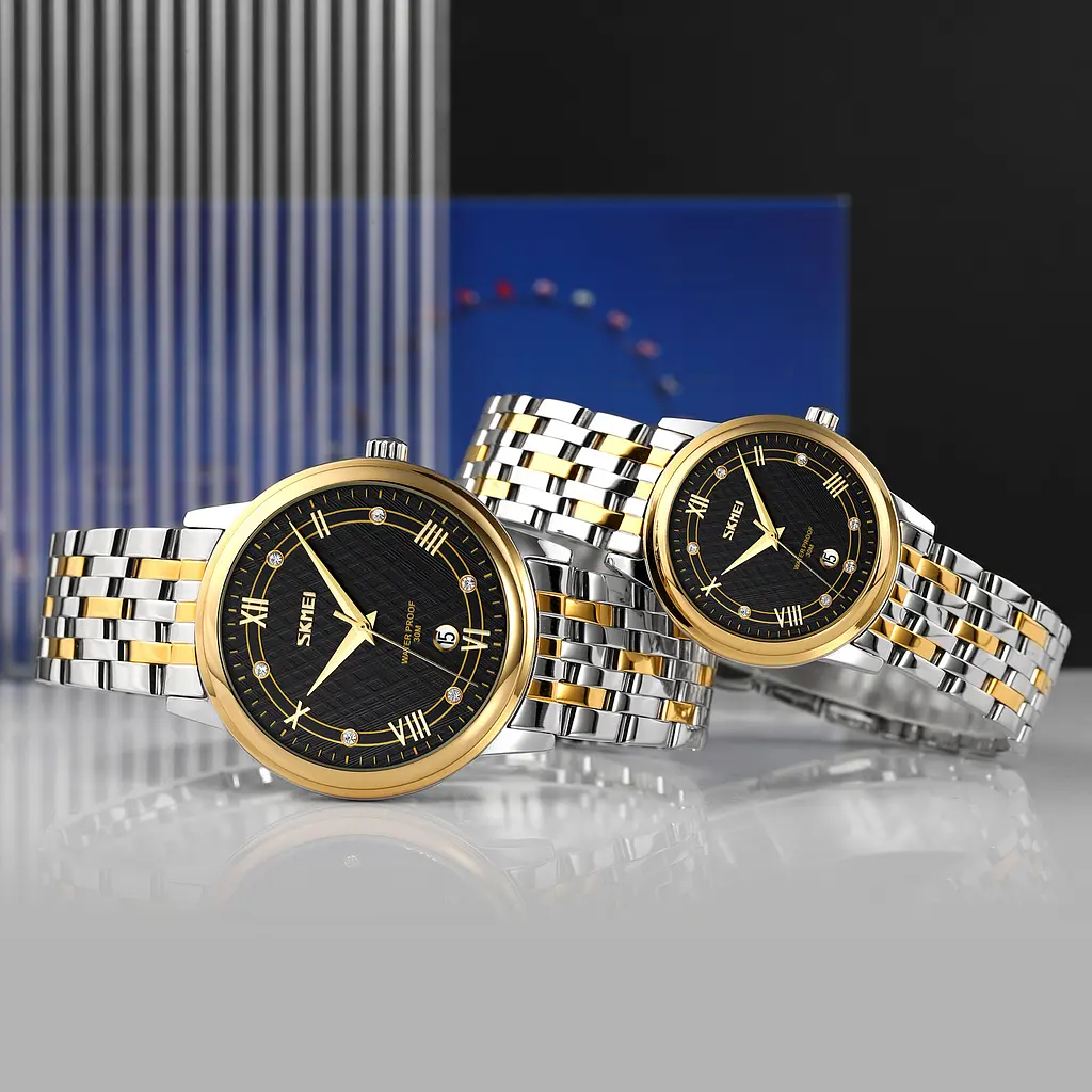 Наручные часы мужские 9272TGDBK-B Gold/Silver-Black Men Skmei acs0029818 - фото 5