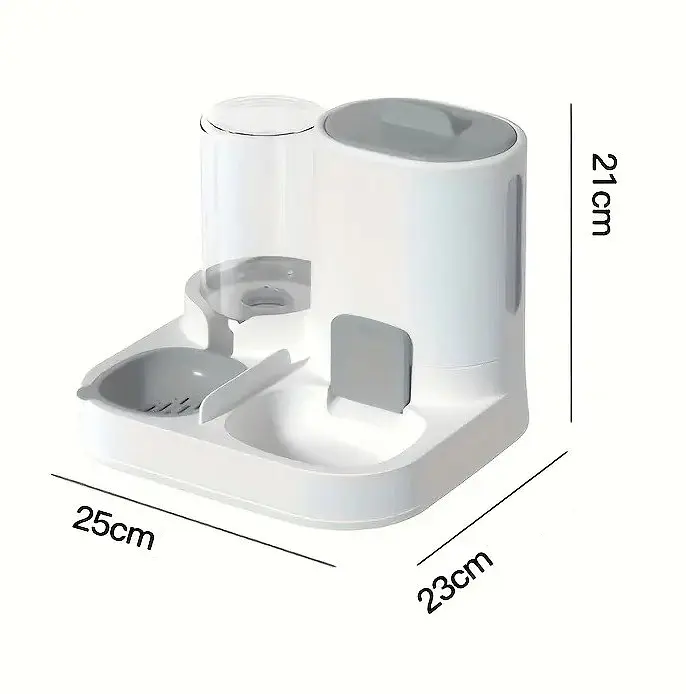 Автоматична годівниця для котів Pet Feeder 054 з поїлкою, Білий - фото 6