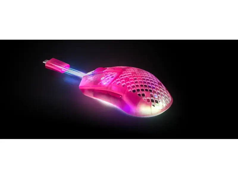 Миша SteelSeries Aerox 3 Wireless Gen 2 Magenta (62716) - фото 4