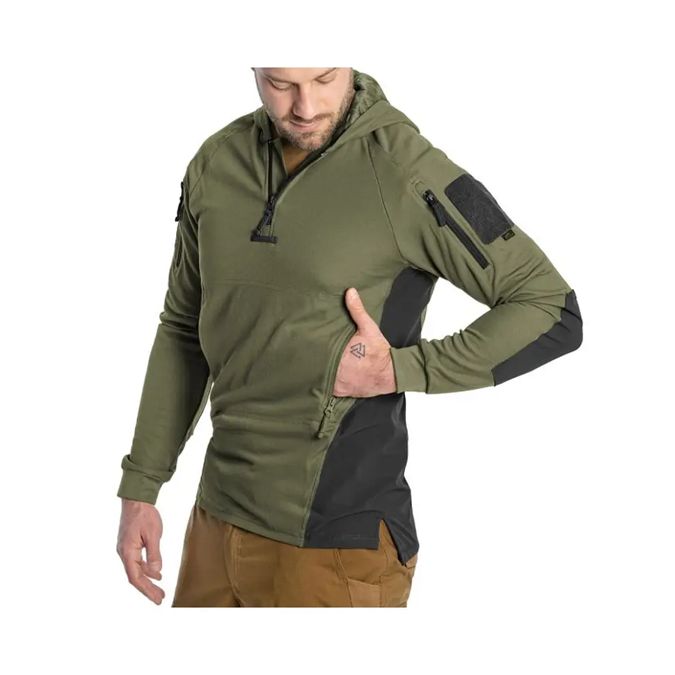 Кофта тактична Helikon-Tex RANGE HOODIE - TopCool, оливковий, розмір XL - фото 5