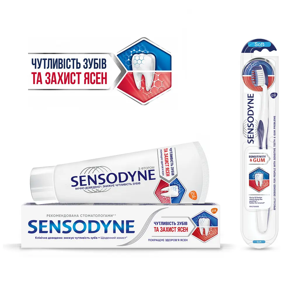 Зубна паста Sensodyne Чутливість зубів та захист ясен Відбілююча, 75 мл - фото 8