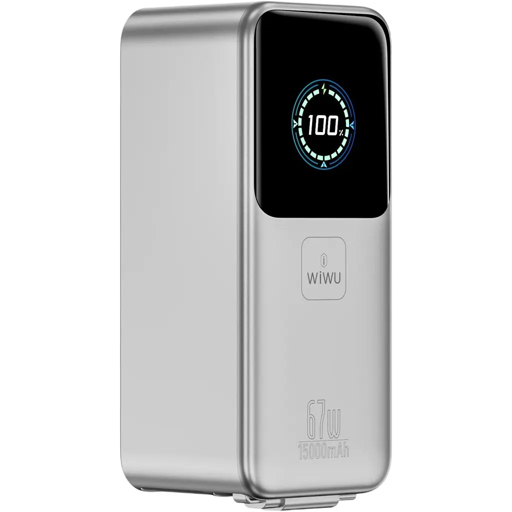 Зовнішній акумулятор WiWU PM501 15000mAh 67W Gray (6979107512751) [172714] - фото 2