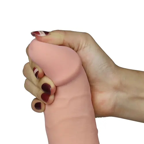 Реалістичний вібратор The Ultra Soft Dude тілесний 20 см - фото 5