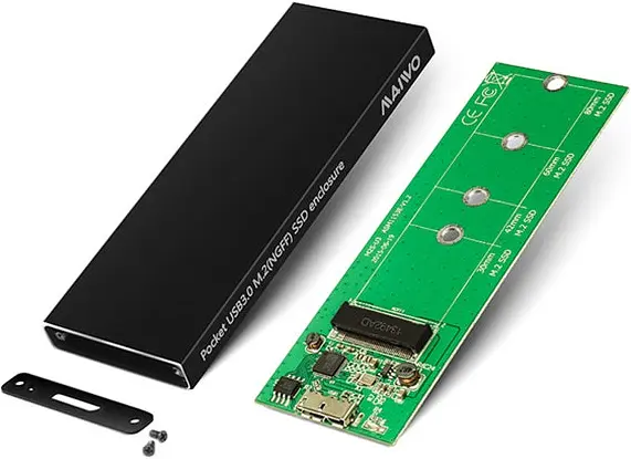 Кишеня зовнішня Maiwo K16N для M.2 SSD (NGFF) USB 3.0 black - фото 2
