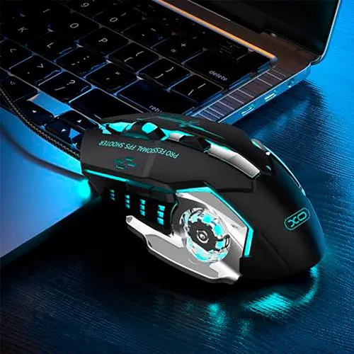 Комп'ютерна мишка XO M10 Gaming Mechanical 6-Button Light Emitting Wired Mouse Чорна - фото 5