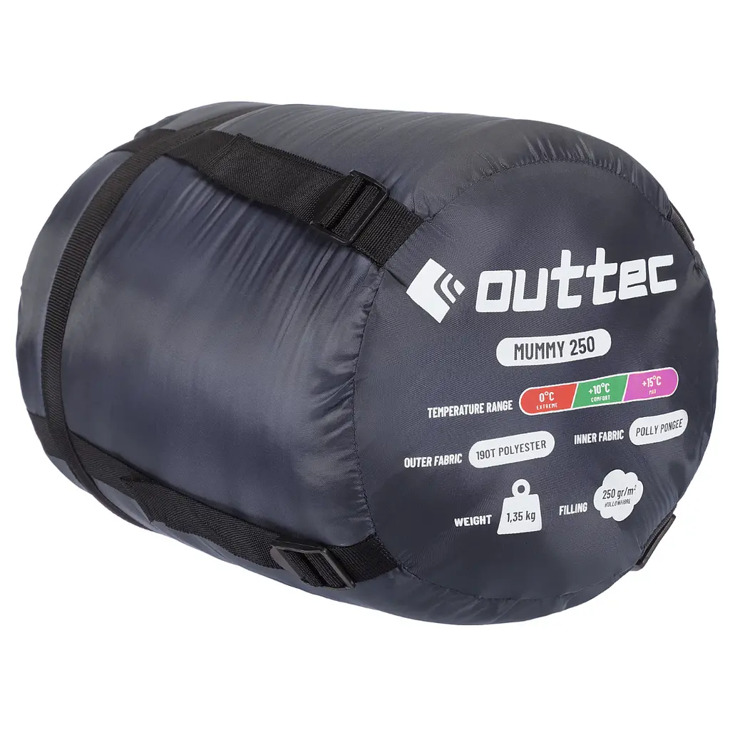 Спальный мешок Outtec Mummy кокон демисезонный синий - фото 7