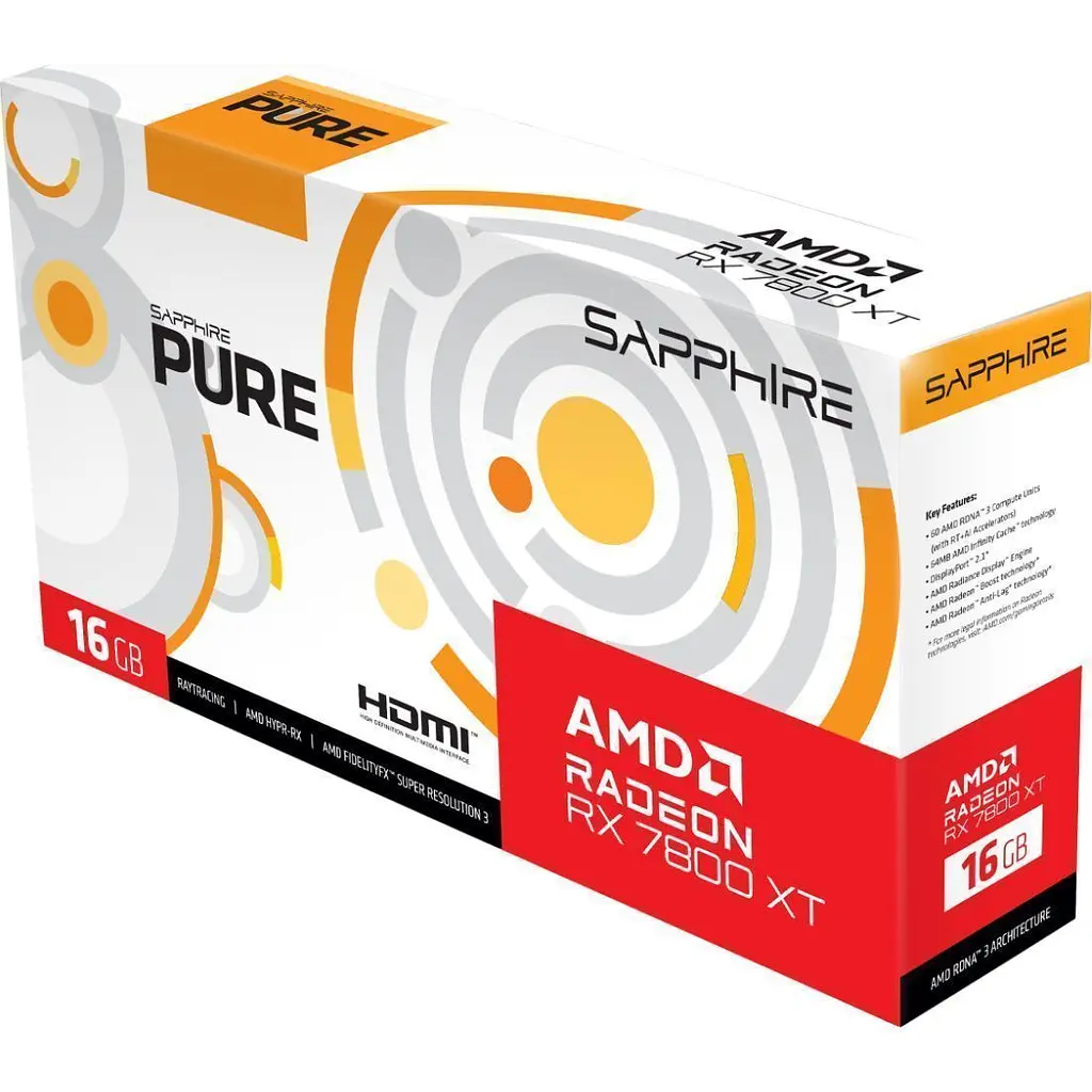 Відеокарта Sapphire RX 7800 XT Gaming OC White 16GB Pure [11330-03-20G] EU [146332] - фото 8