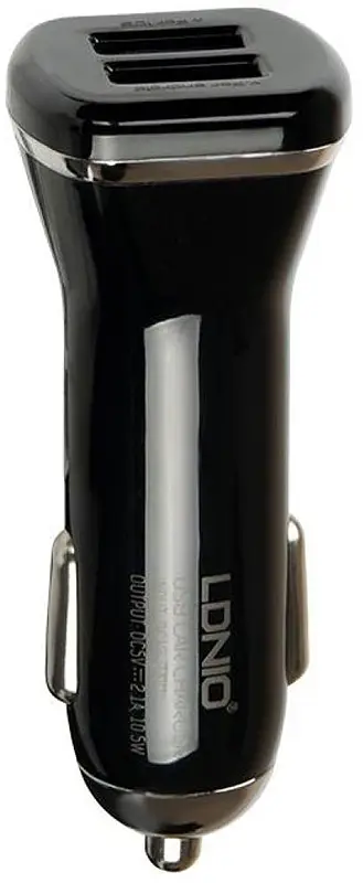 Автомобільний зарядний пристрій LDNIO DL-C219 Car charger 2USB 2.1A + Lightning cable Black - фото 3