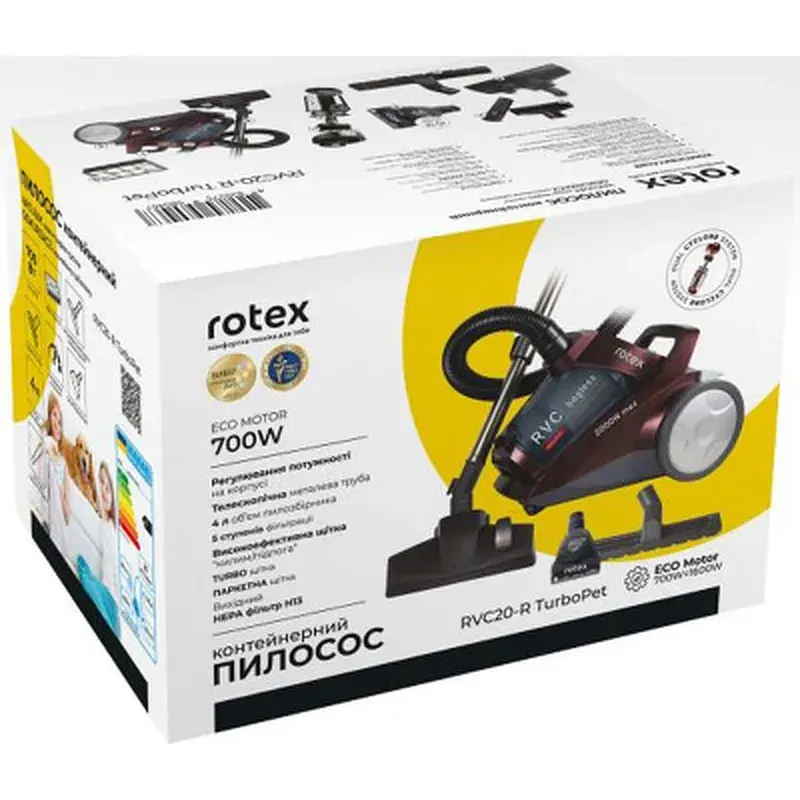 Пылесос Rotex RVC20-R TurboPet - фото 7