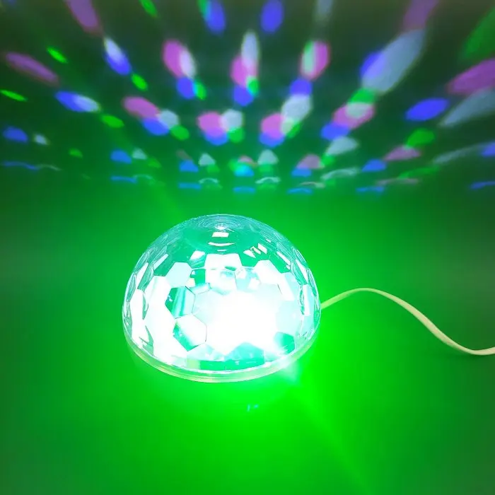 Світлодіодний диско-шар (дискошар) Led magic ball light з Bluetooth і пультом Білий - фото 4