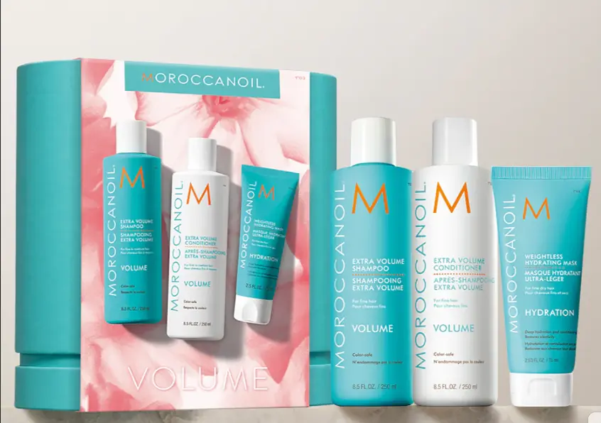Набір об’єм Moroccanoil Holiday Extra Volume шампунь, кондиціонер, маска - фото 2