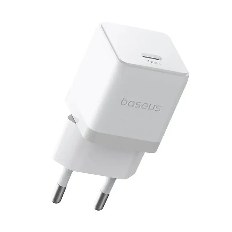 Мережевий зарядний пристрій Baseus Palm Fast Charger Type-C 30W + Cable Type-C to Type-C P10111605213-01 White - фото 4