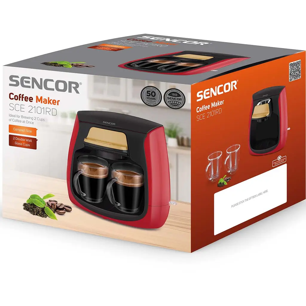 Кофеварка капельная Sencor SCE 2101RD - фото 5