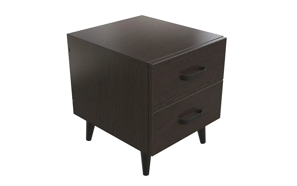 Тумба Вива 2 на конусных ножках Ferrum-decor 41x35x40 Черный металл ДСП Венге Магия 16 мм (FRD-106811) - фото 2