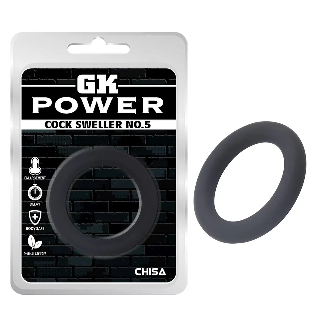 Ерекційне кільце GK Power Cock Sweller No.5 чорний - фото 2