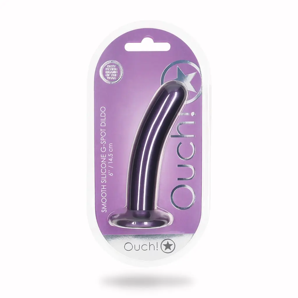 Фаллоимитатор Ouch! Smooth G-Spot Dildo 6apos;apos; 15 см (фиолетовый) - фото 12