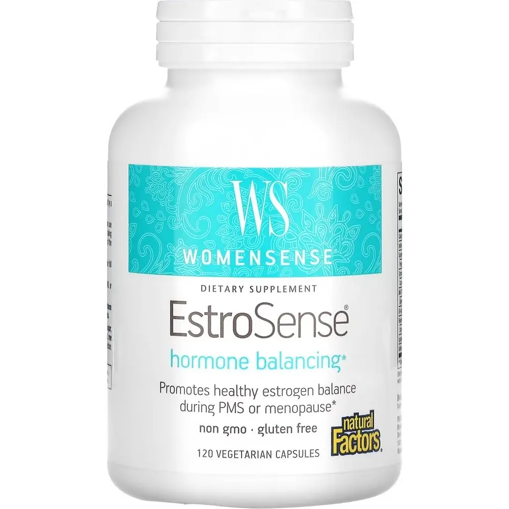 Гормональний баланс Natural Factors WomenSense EstroSense Hormone Balancing 120 вегетаріанських капсул - фото 1