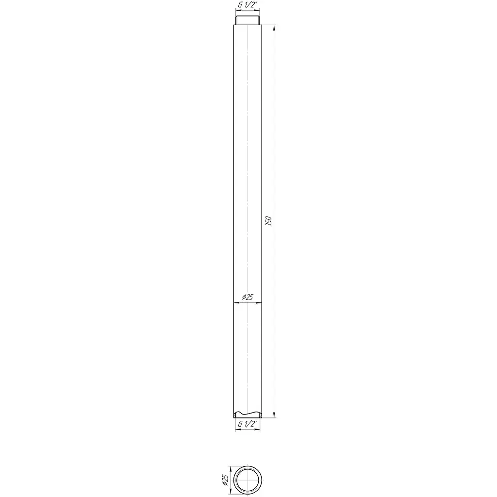Трубка для подовження штанги Globus Lux ST300-tube 000016860, Нержавіюча сталь - фото 3