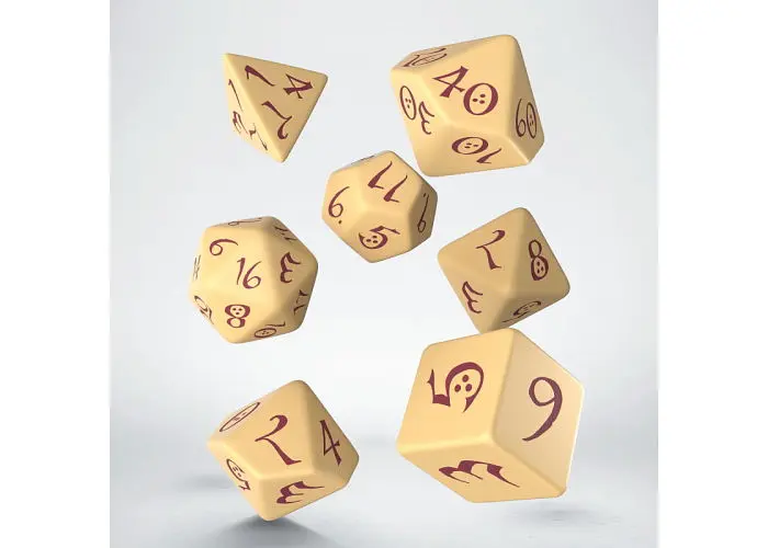 Набір кубиків Classic RPG Beige & burgundy Dice Set , 7 шт. (SCLE87) - фото 2