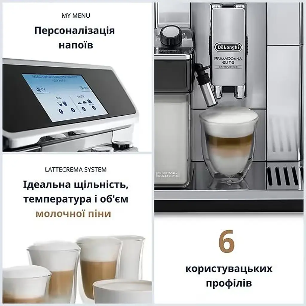Кофемашина DeLonghi PrimaDonna Elite Experience ECAM 650.85 MS (132219009) - фото 8