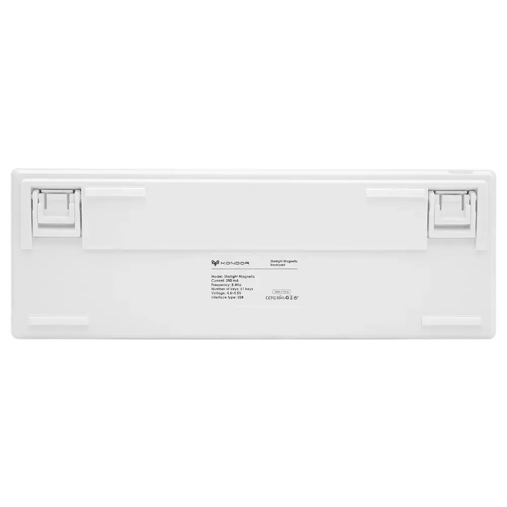 Игровая магнитная клавиатура Kondor Starlight MAGNETIC / Проводное подключение / Magnetic Switch / White - фото 8