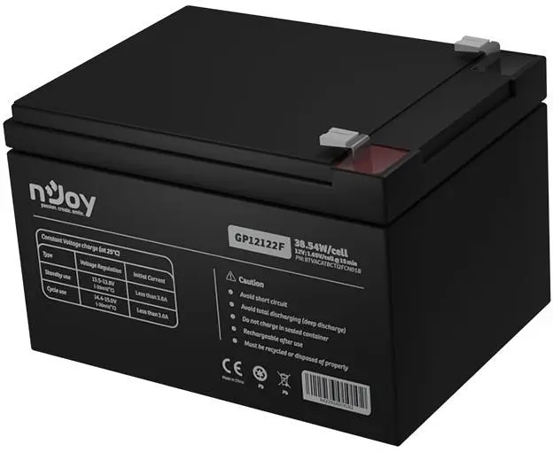 Акумуляторна батарея Njoy 12V 12AH (BTVACATBCTI2FCN01B) AGM (GP12122F) - фото 2