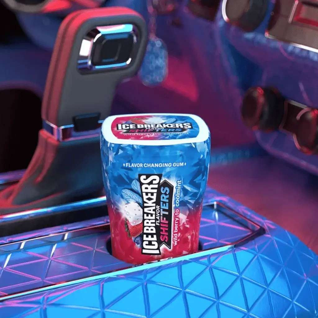 Жувальна гумка Ice Breakers Flavor Shifters Wild Berry на Coolmint Sugar Free Chewing Gum 92г - фото 5