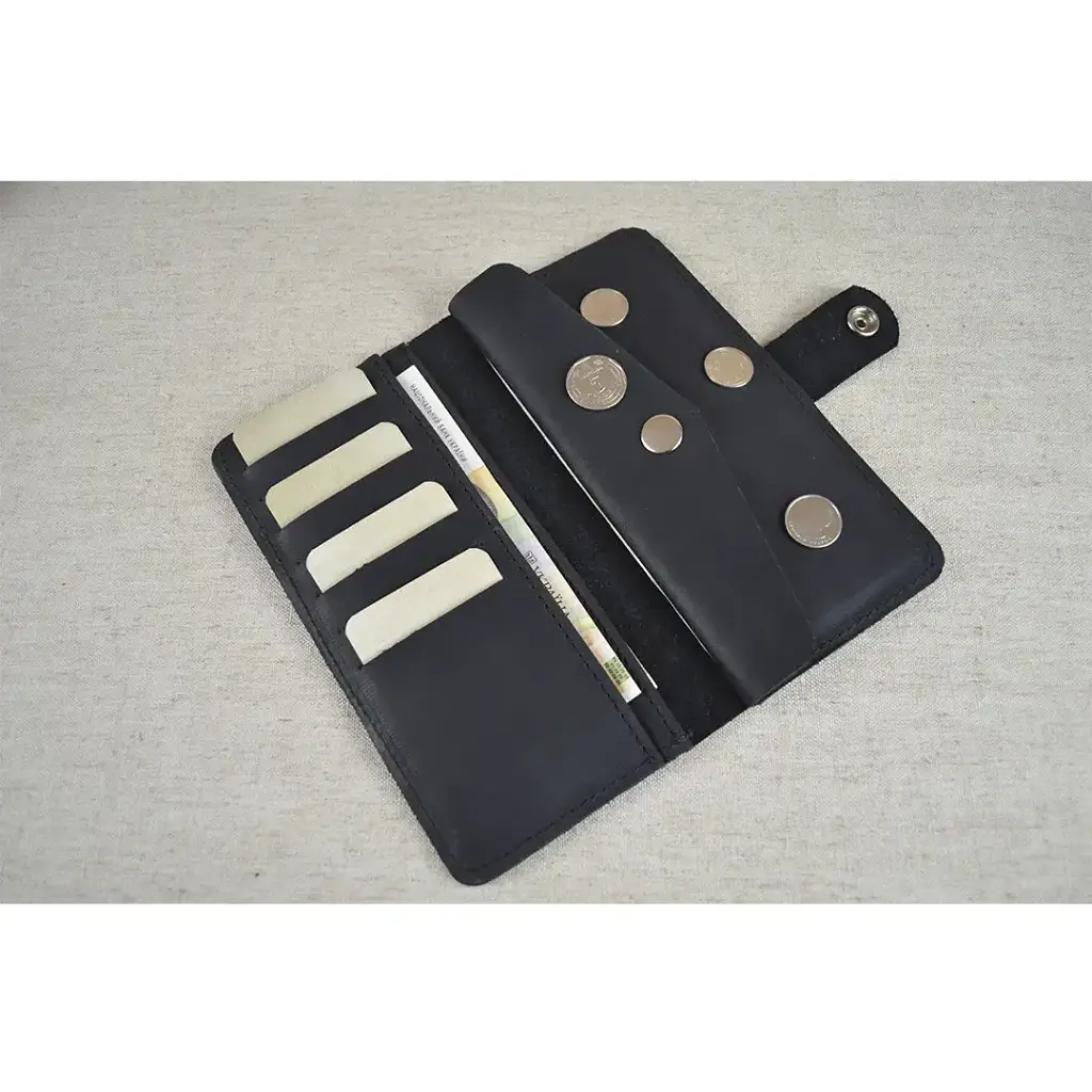 Кошелек-купюрник Crazy Horse мужской черный - фото 2