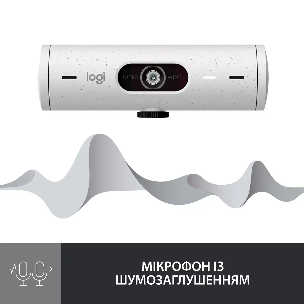 Веб-камера Logitech Brio 500 Off-White (960-001428) - фото 4