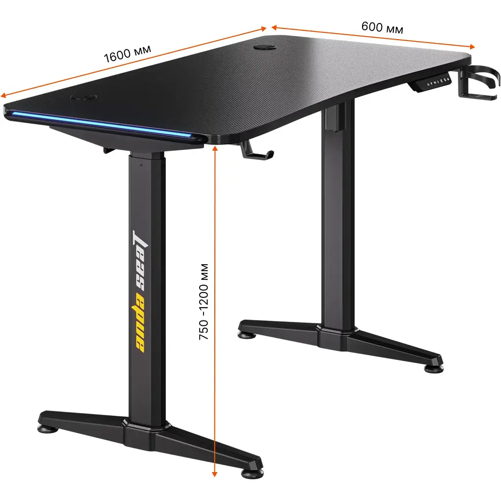Комп'ютерний ігровий стіл Anda Seat Terminator RGB (AD-D-DD1-1600L-01-BB) [123502] - фото 6