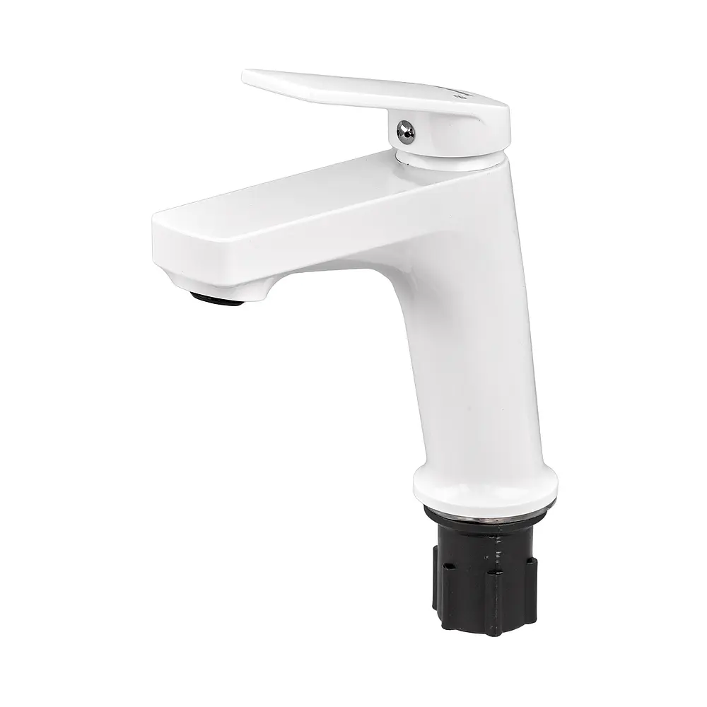 Смеситель для умывальника Plamix Lucas-001 SET white с подводом PM0706 Белый - фото 6