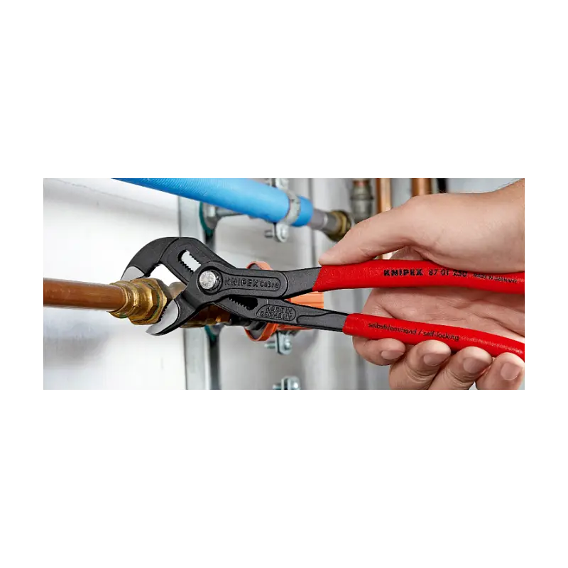 Кліщі сантехнічні переставні високотехнологічні, Ø50мм Cobra KNIPEX 87 01250, фосфат - фото 5
