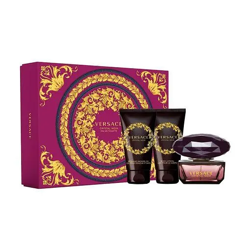 Набор Versace Crystal Noir (edt 50ml + b/lot 50ml + sh/gel 50ml) - фото 2