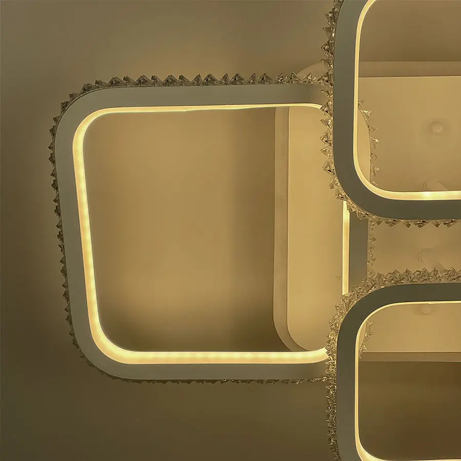 Светодиодная LED люстра с подсветкой RGB в белом корпусе | Ст. A 77074/2+2 RGB WT | Line F - фото 10