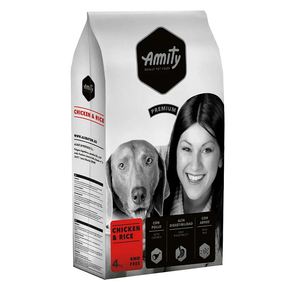 Корм для собак AMITY Adult Chicken&Rice, повсякденний, з куркою і рисом, 4 кг