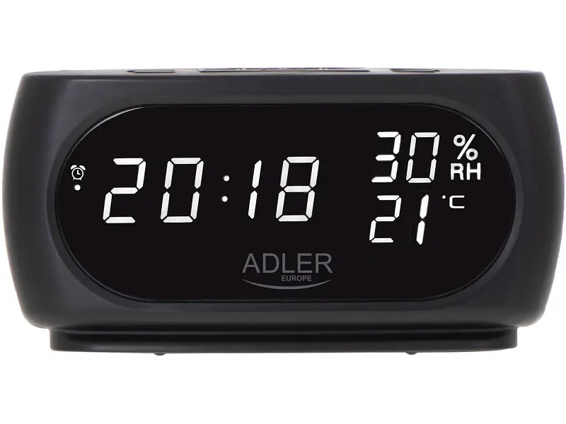 Настільний годинник Adler AD 1186 Black