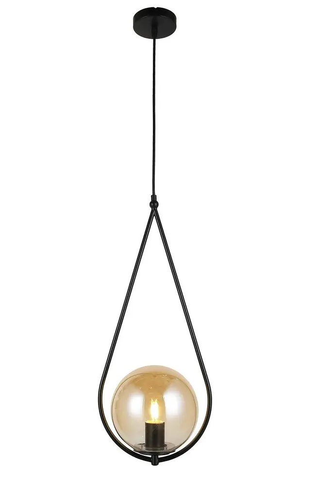 Люстра світильник зі скляним плафоном Levistella 9163725-1 BK+BR