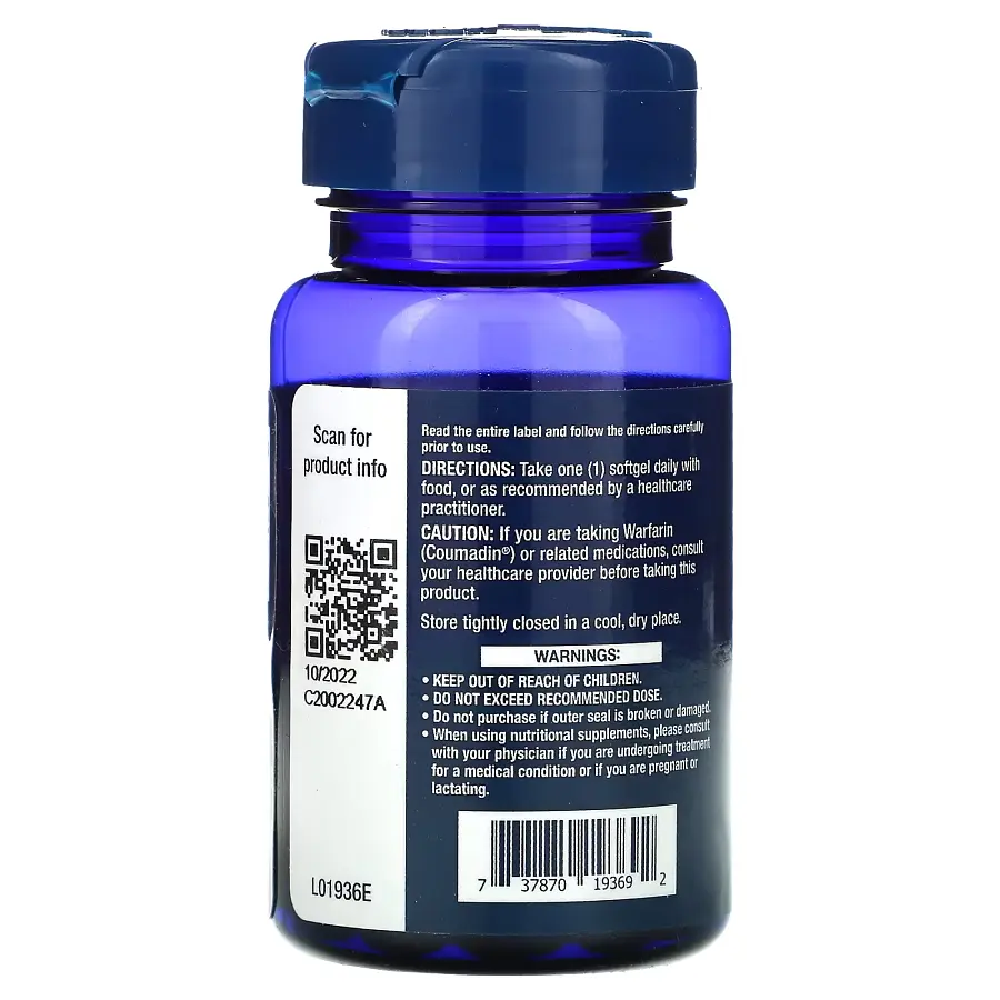 Вітаміни та мінерали Life Extension Vitamin K2 45 mcg Low Dose, 90 капсул - фото 3