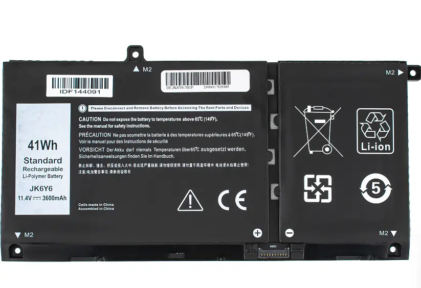 Акумулятор Dell JK6Y6 (Inspiron 5301, 5401, 5408, 5409, 5508) 11.4V 3600 mAh 41Wh Black - фото 2