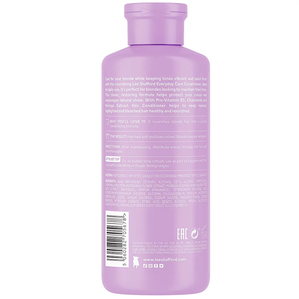 Кондиціонер для освітленого волосся Lee Stafford Bleach Blondes Everyday Care Conditioner 250 мл - фото 2