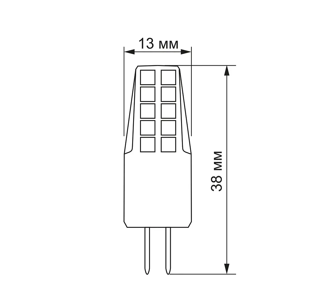 LED-лампа Videx G4C 12V 2W G4 4100K (24633-000) - фото 3