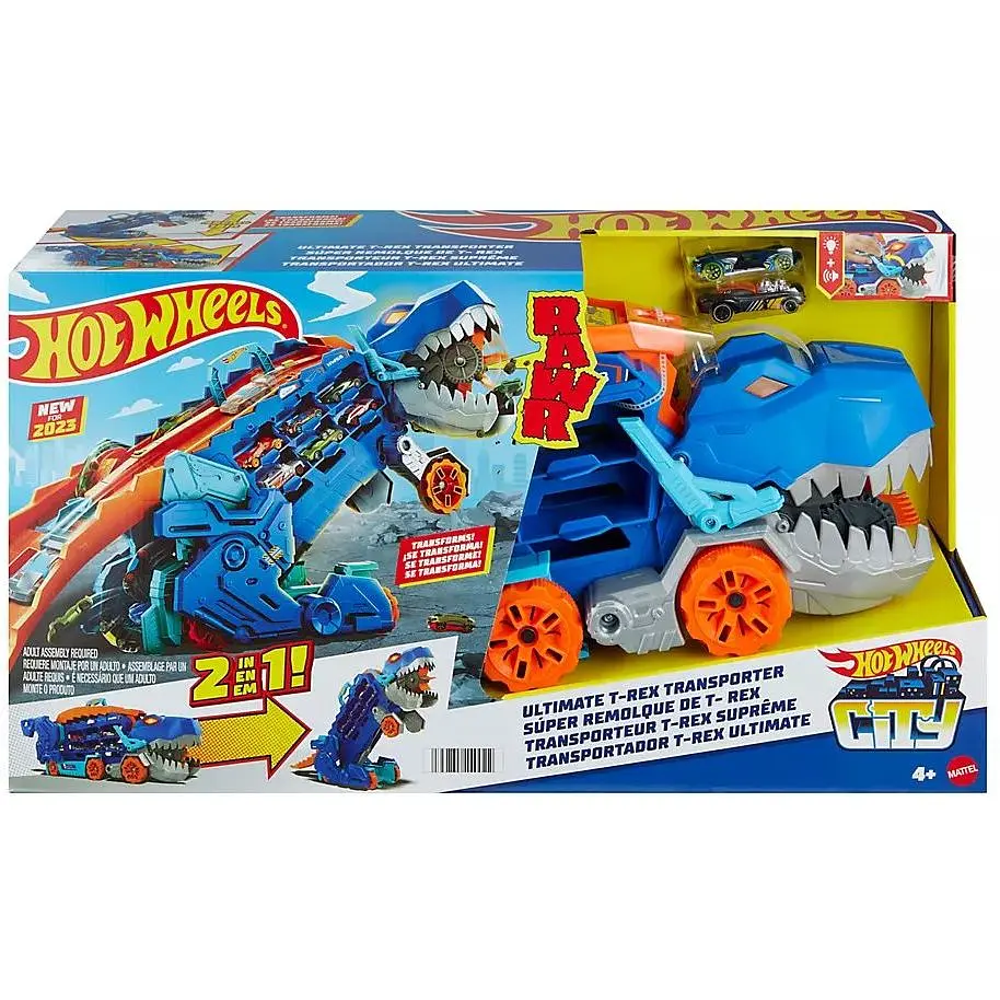 Мега-транспортер Hot Wheels Невероятный Ти-Рекс серии City (HNG50) - фото 7