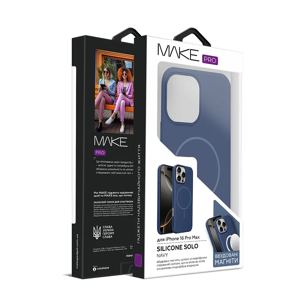 Чохол MAKE Apple iPhone 16 Pro Max Silicone Solo Navy Blue - фото 2